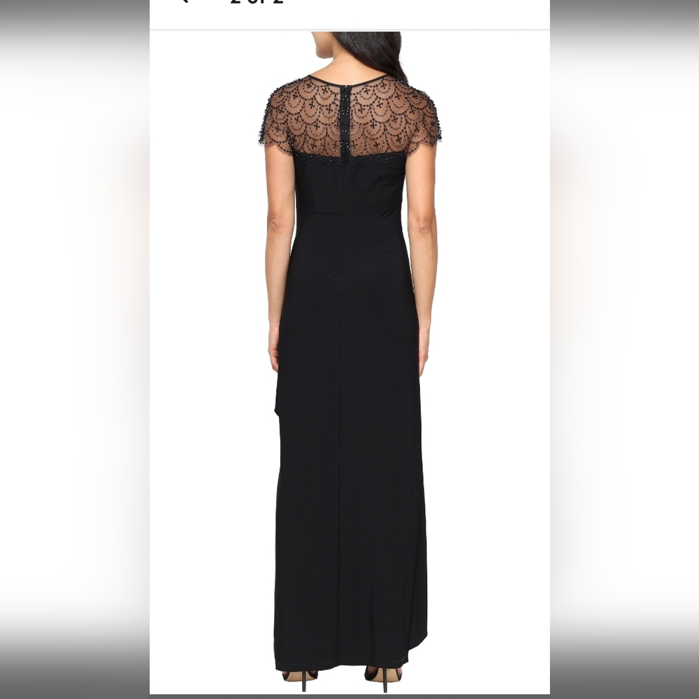 Alex Evenings Embellished Jerset Evening Gown